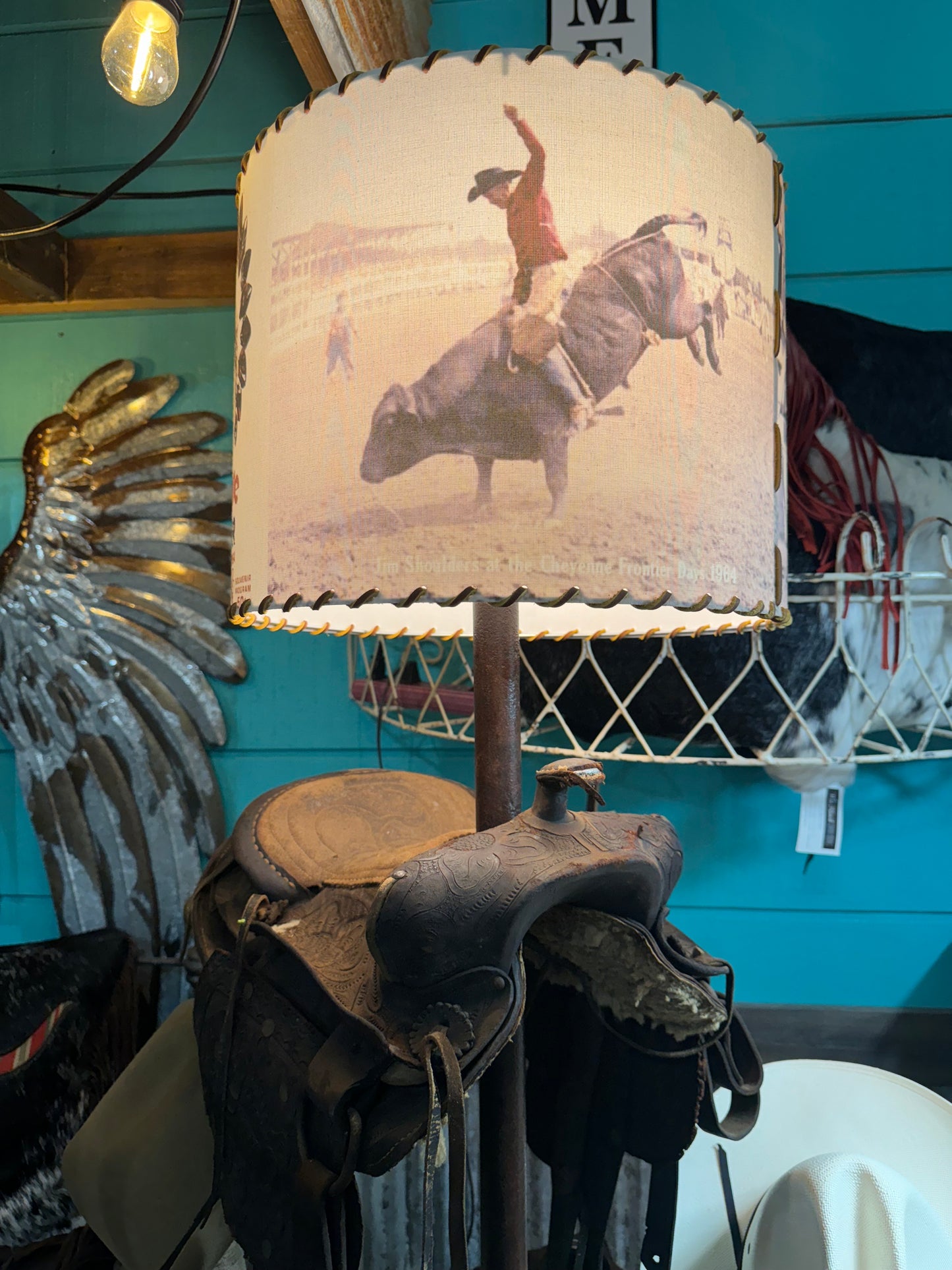 Western Lamp Shades - CFD Bull Rider