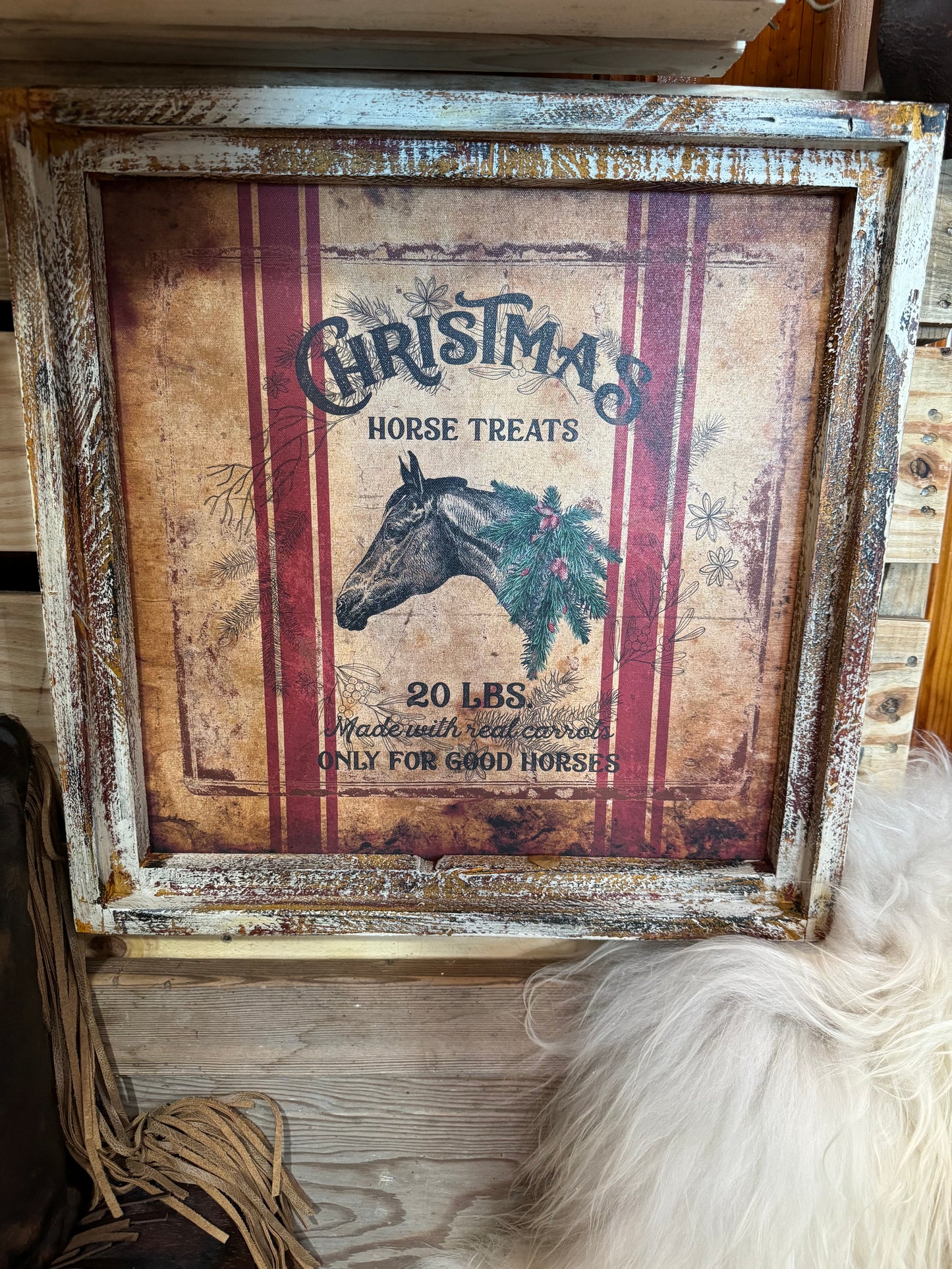 Christmas Treats, Rustic Wood frame