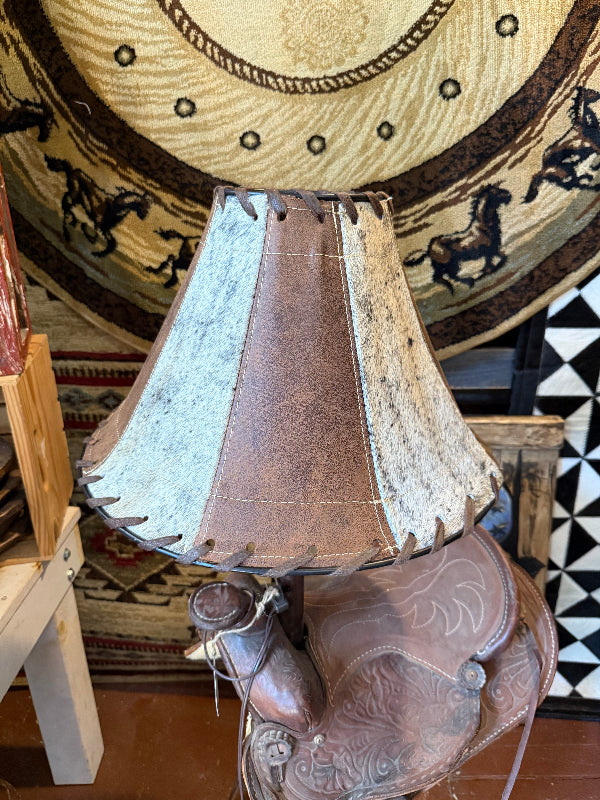 Leather lamp shade
