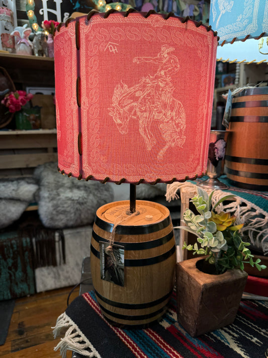 Western Lamp Shades - Bronc Red