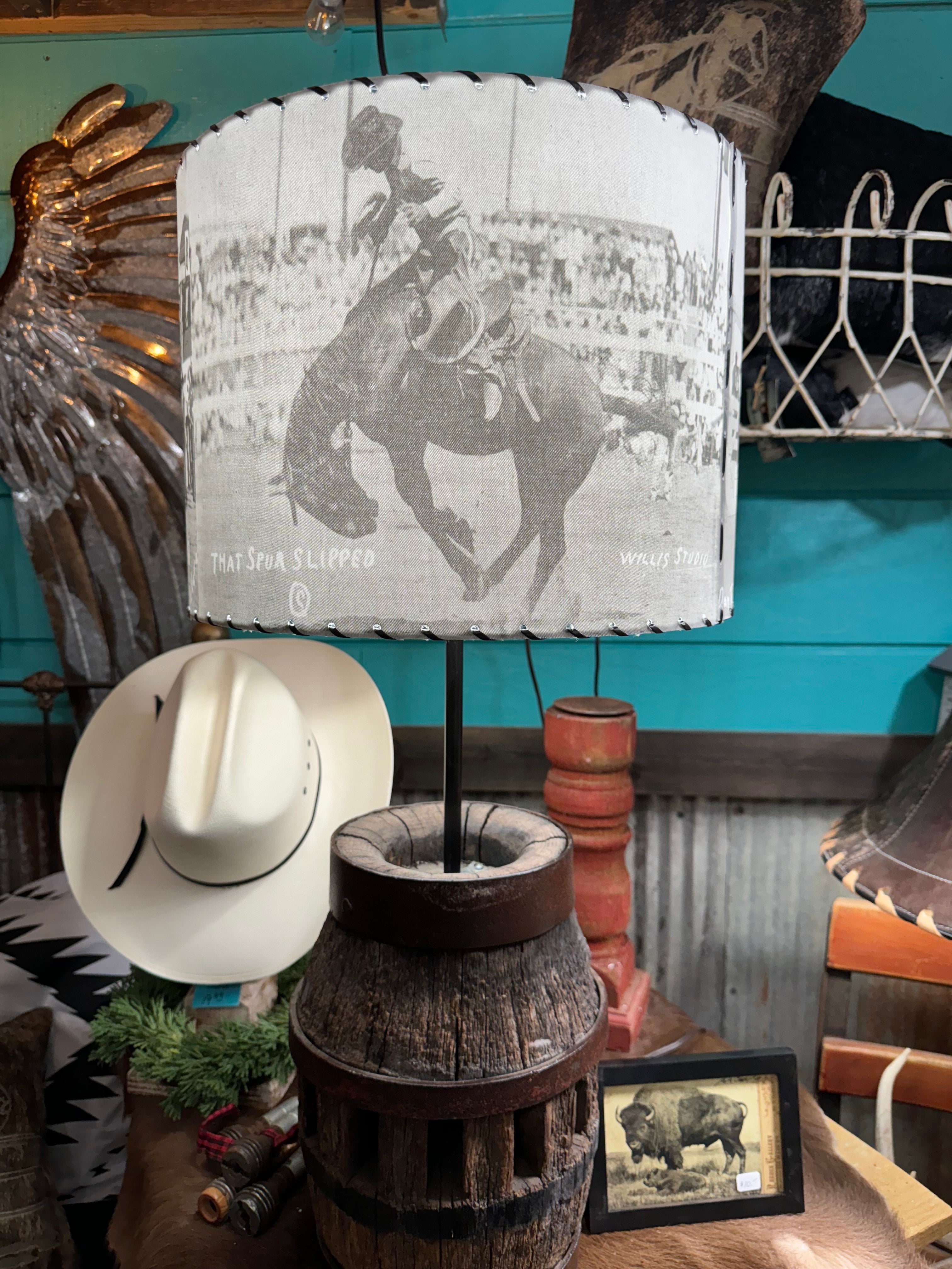 Western Lamp Shade - CFD Black & White
