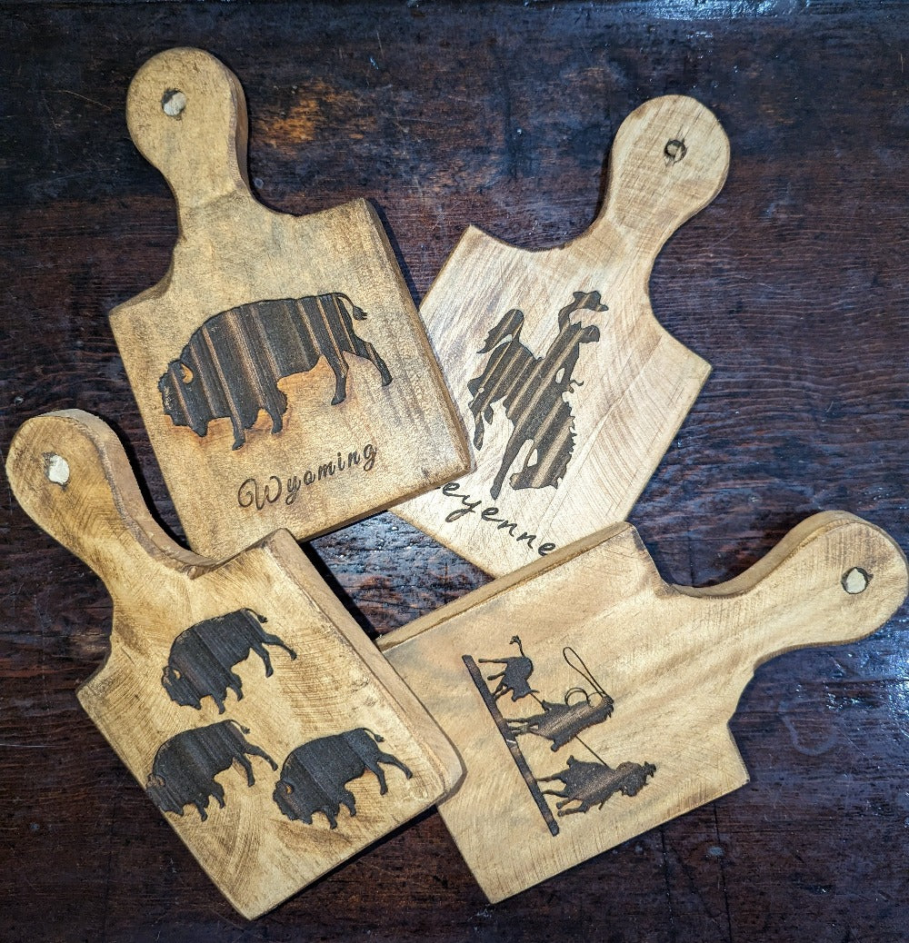 Wooden Ear tag Coaster - various designs