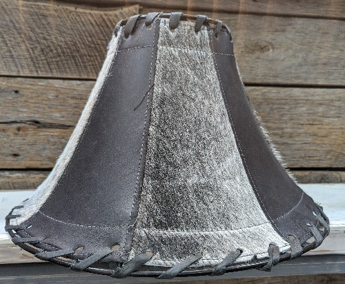 Leather lamp shade