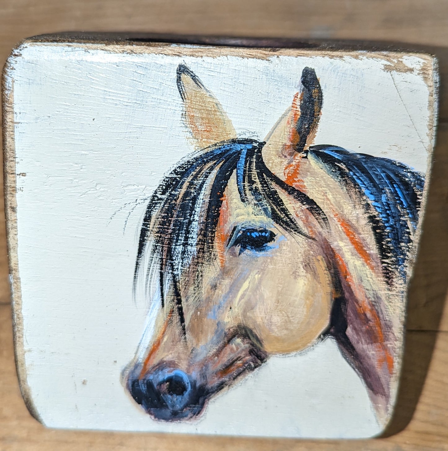 Jennifer Casebeer Art -Sugar Mold with Buckskin Horse #243