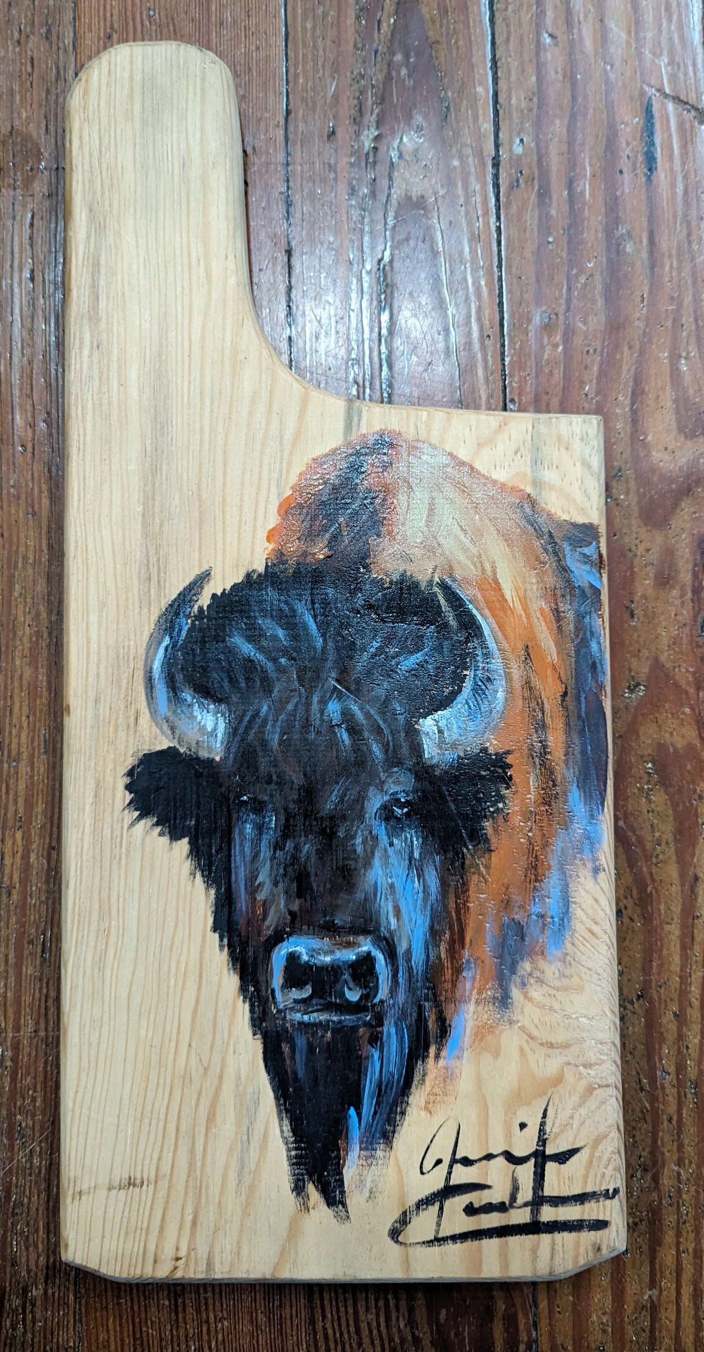 Buffalo Cutting Board - Jennifer Casebeer Art -  #247
