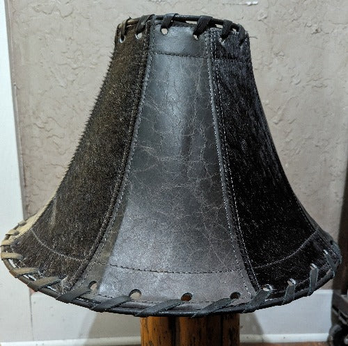 Leather lamp shade