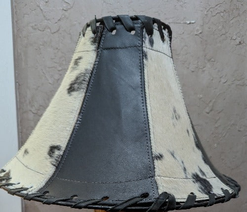 Leather lamp shade