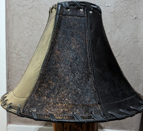 Leather lamp shade