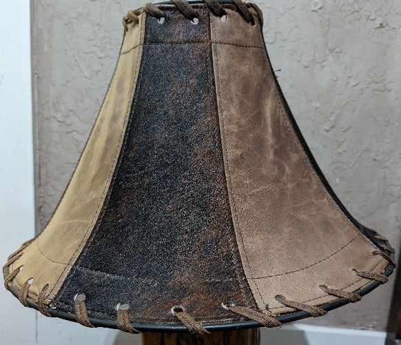 Leather lamp shade