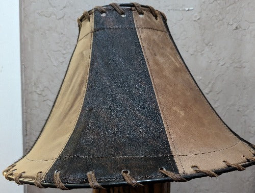 Leather lamp shade