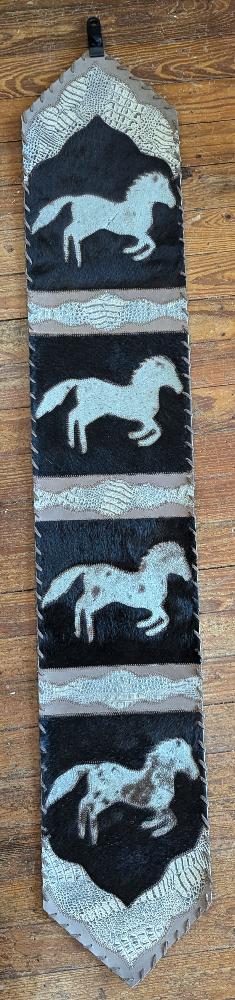 Western Table Runner, Brindle Running Horses