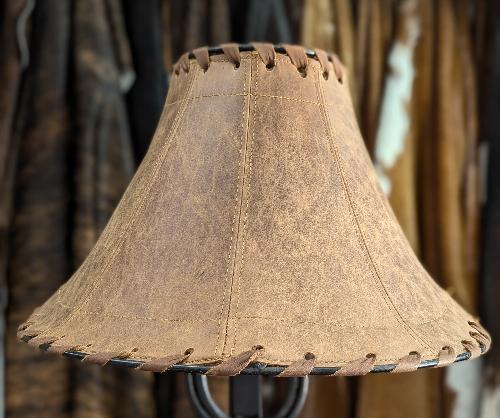 Leather lamp shade