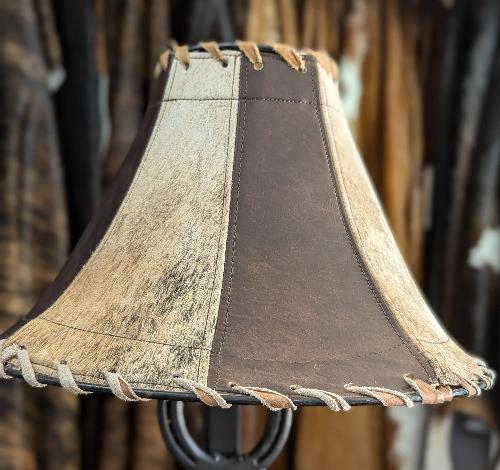 Leather lamp shade