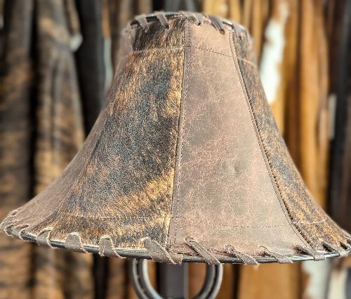 Leather lamp shade