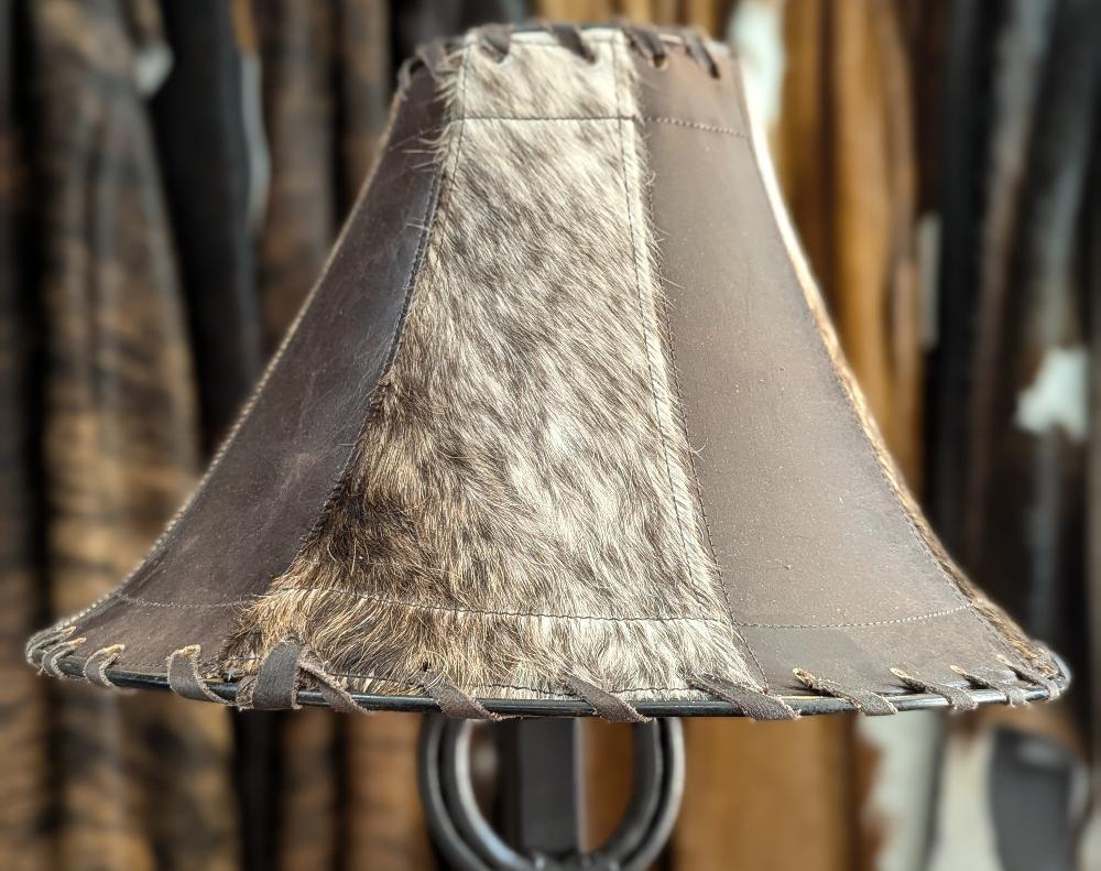 Leather lamp shade