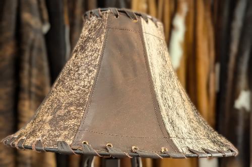 Leather lamp shade