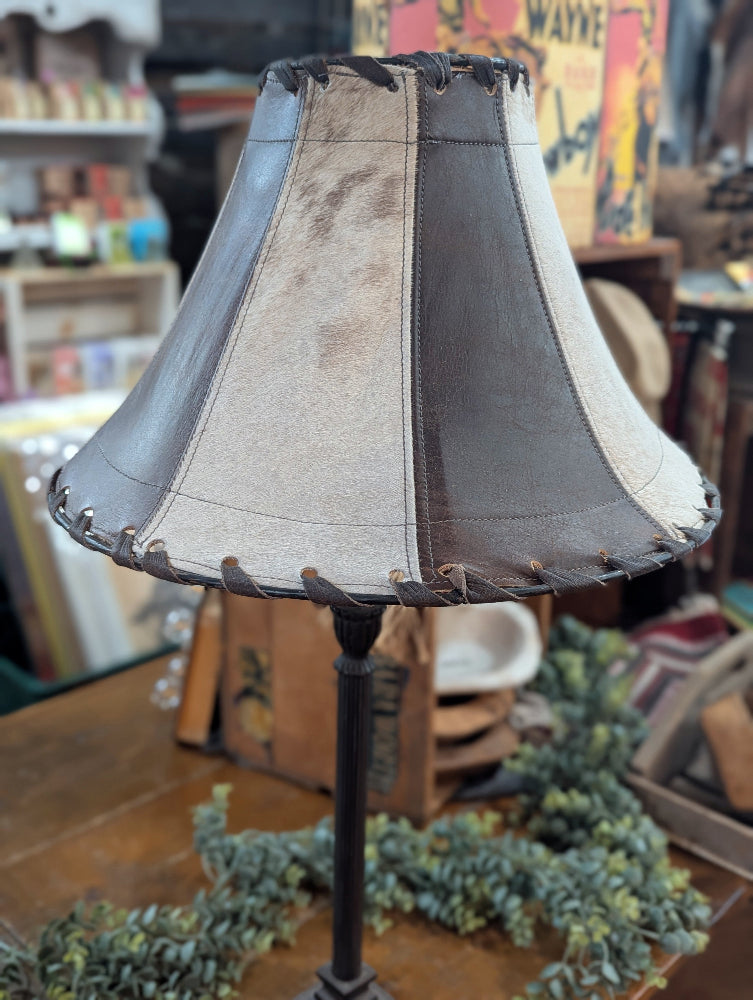 Leather lamp shade