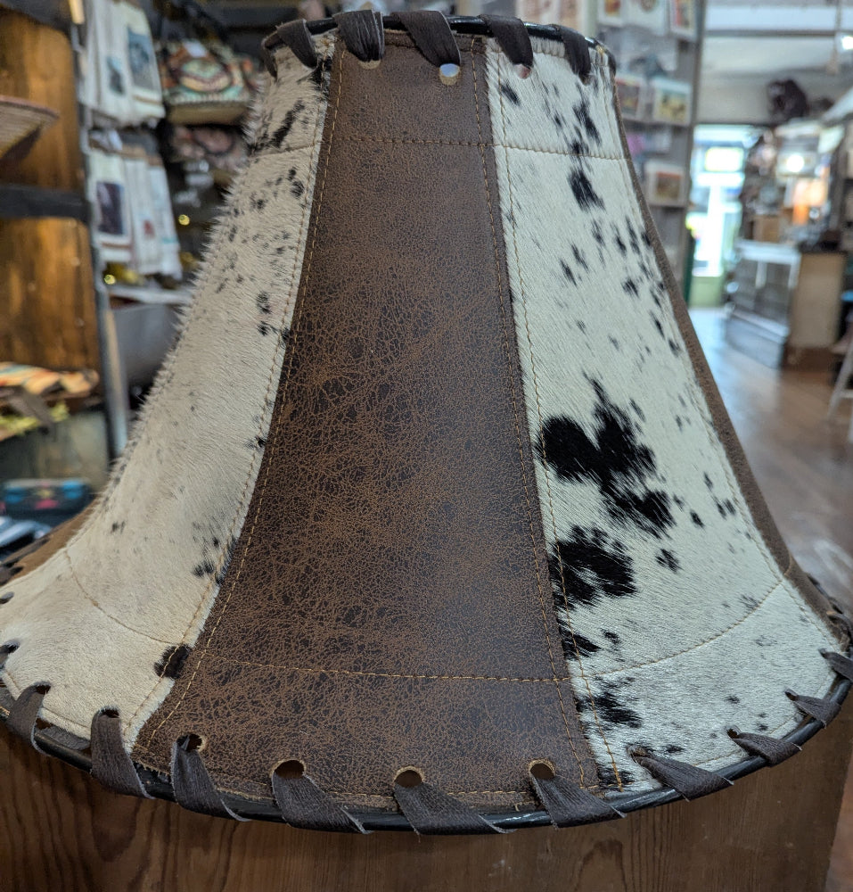 Leather lamp shade