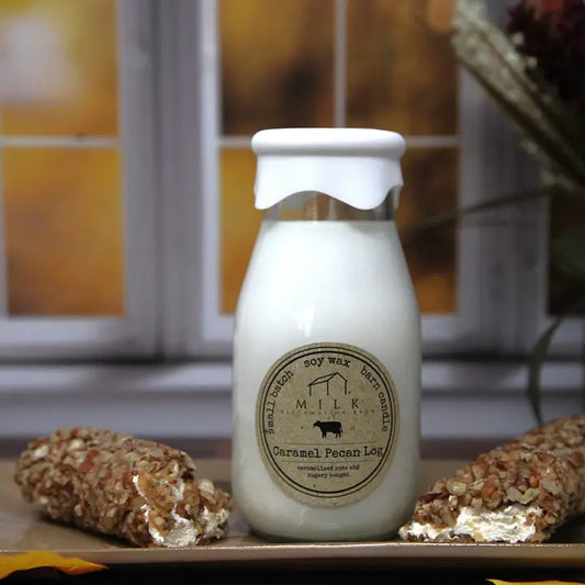 Milk House Candle Caramel Pecan Log