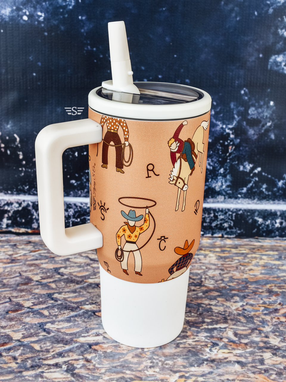 Life of a Cowboy Flip Lid Tumbler