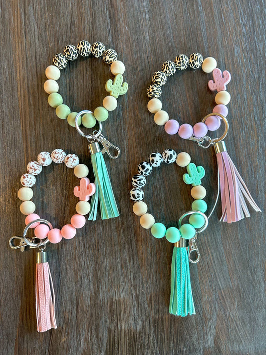 Cactus Western Keychain