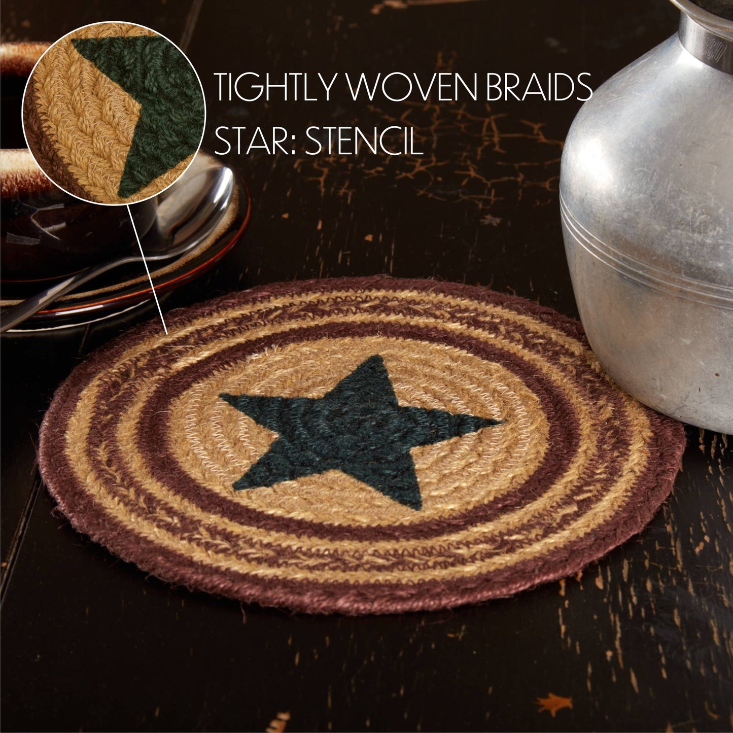 Potomac Jute Trivet Stencil Star