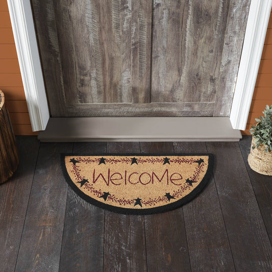 Welcome Rug Half Circle 16.5x33