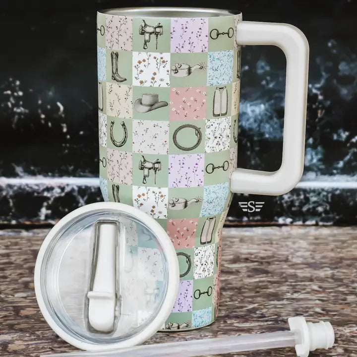 Boots, Bits, and Blossoms Tumbler 32 oz.