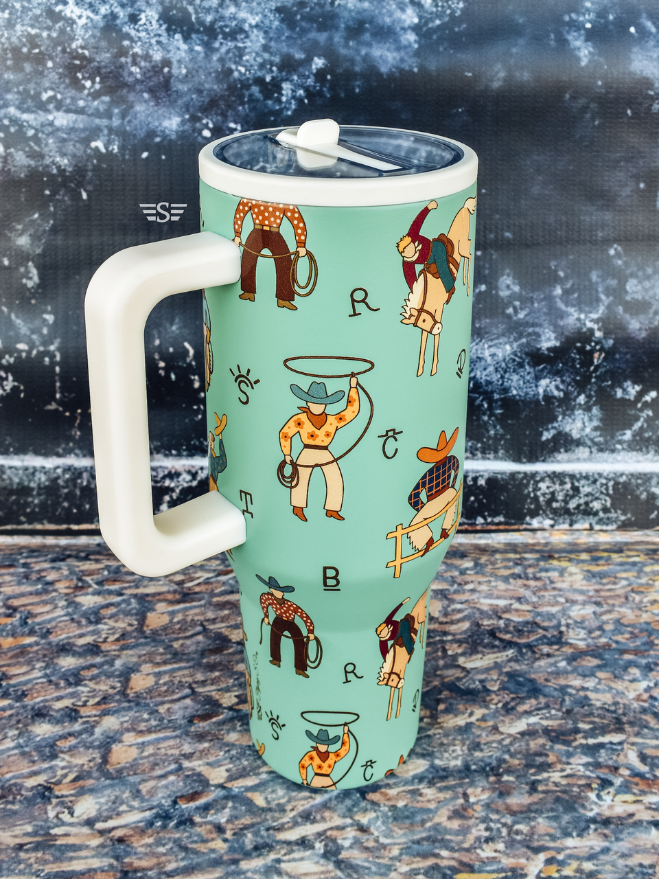 Life of a Cowboy Flip Lid Tumbler