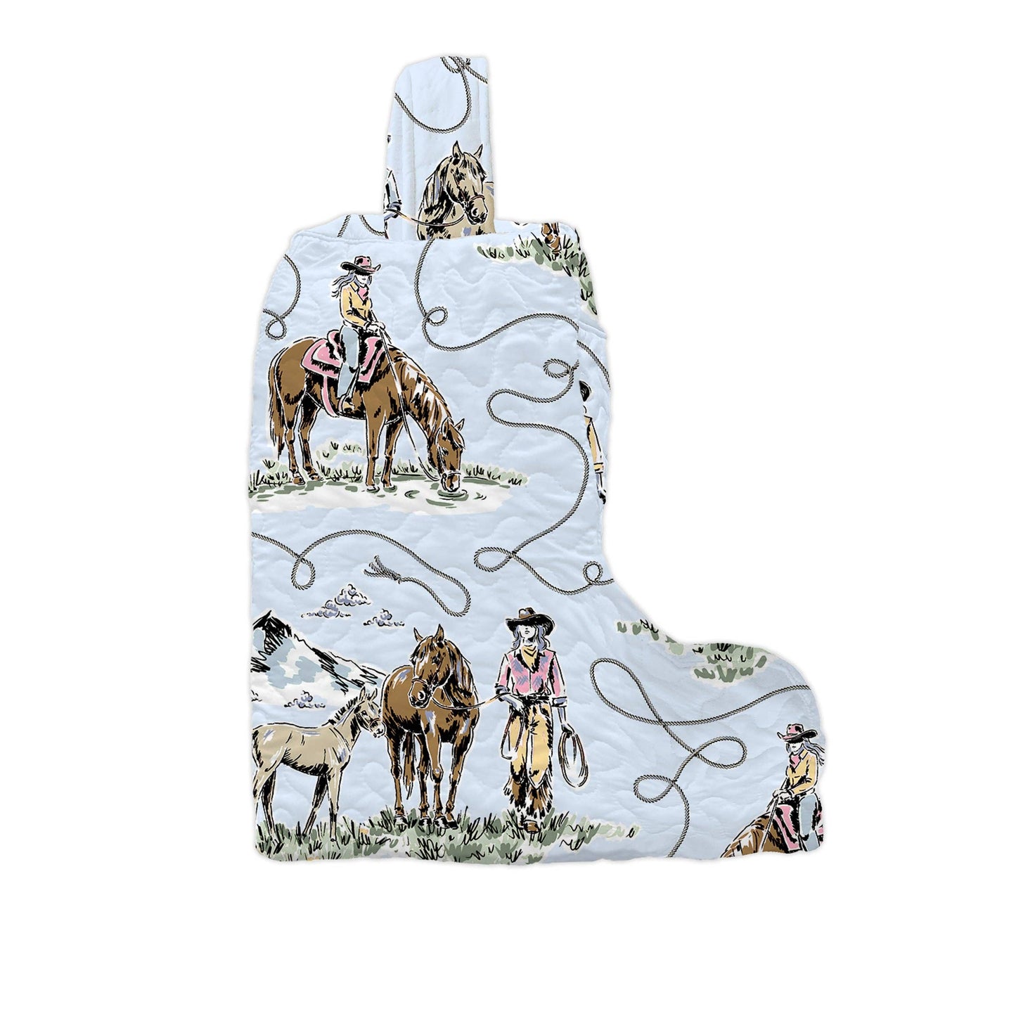 Sierra Cowgirl Blue Quilted Boot Bag