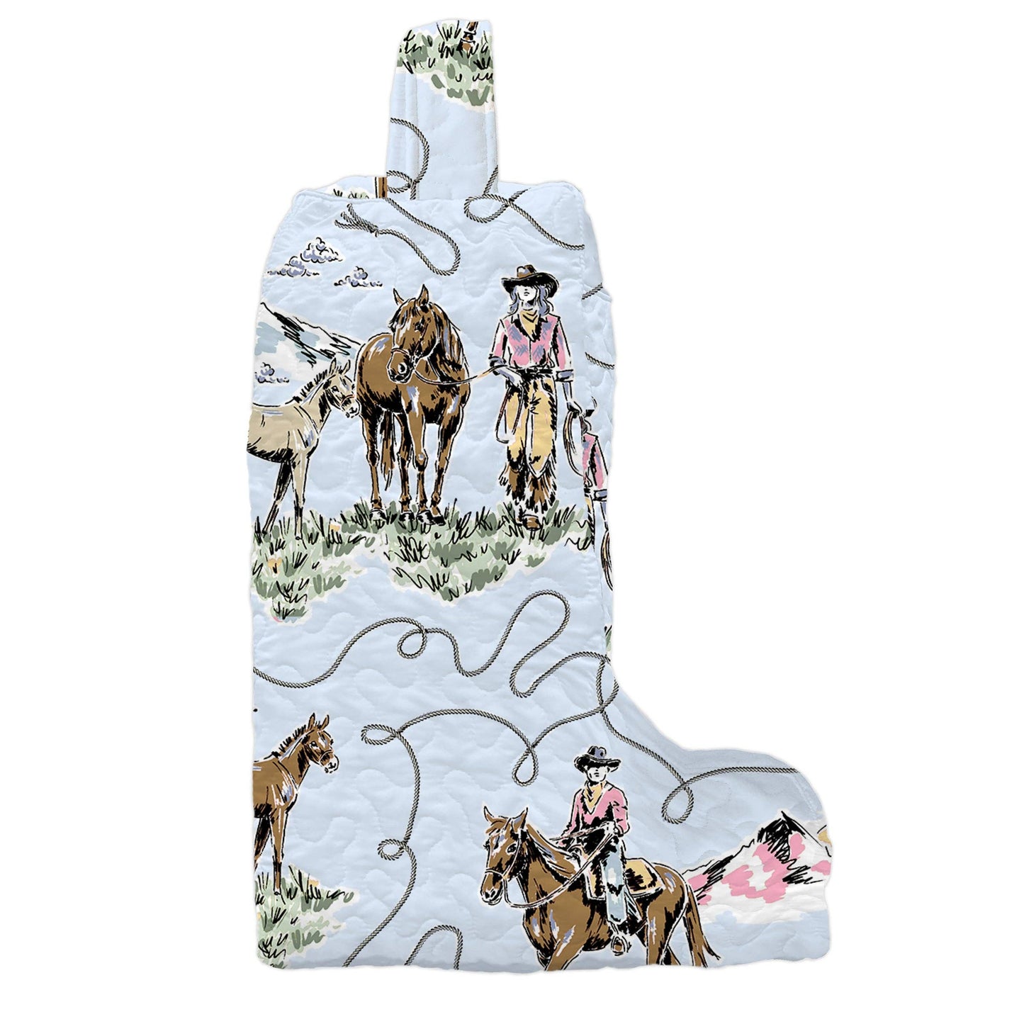Sierra Cowgirl Blue Quilted Boot Bag