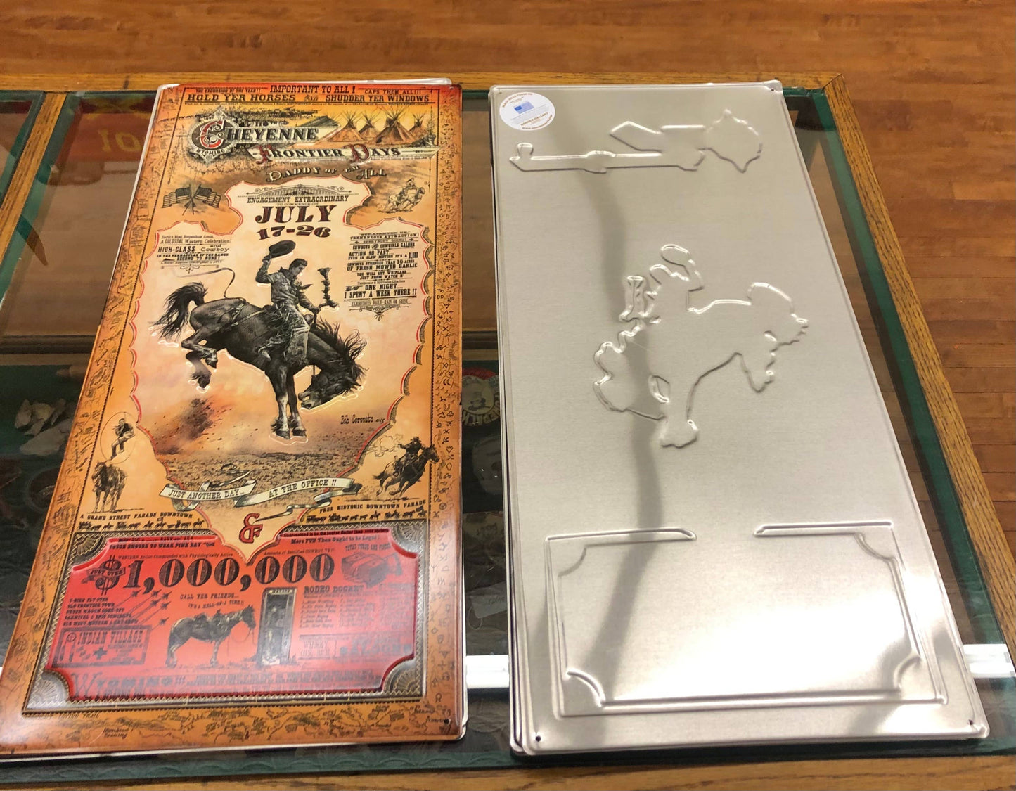 Cheyenne, Wyoming : (Metal Sign) rodeo poster