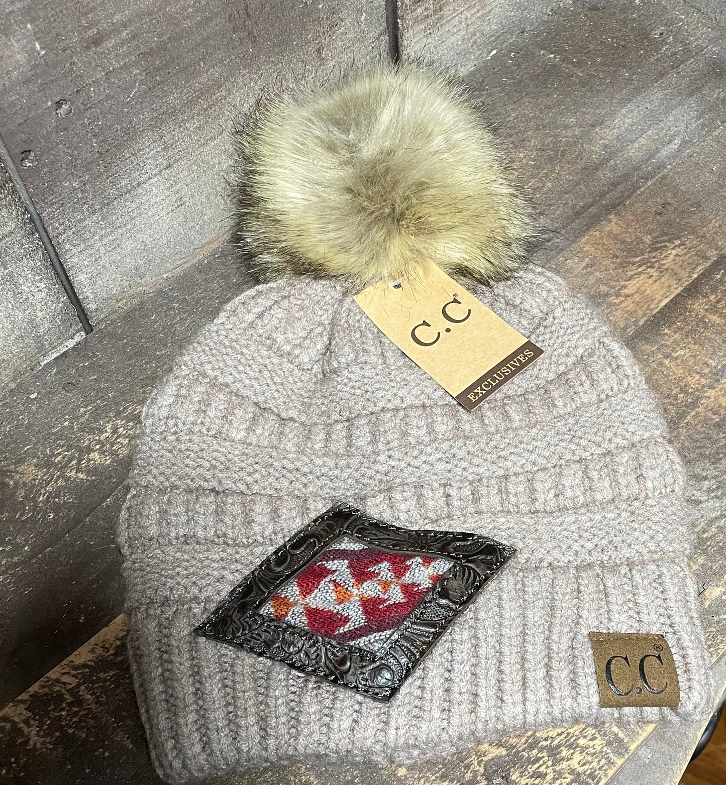 Khaki Trail  CC Beanie with Pom