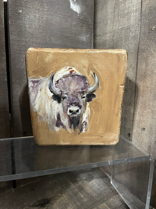 Jennifer Casebeer Art -Sugar Mold with White Buffalo