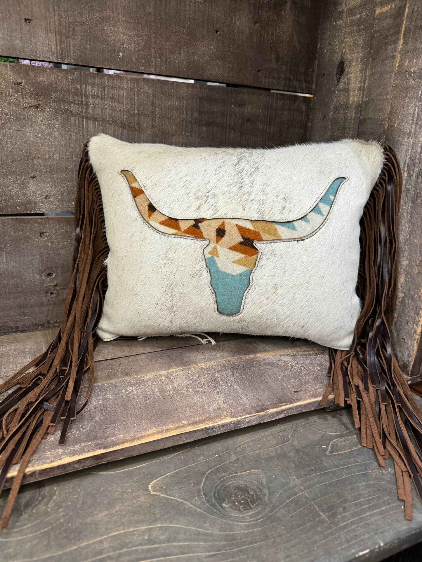 Pillow, Longhorn Inlay