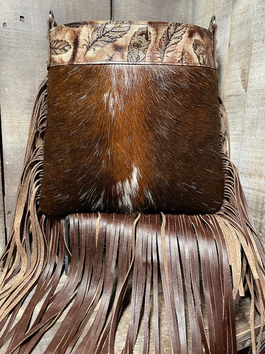 Mid-Rise, Brown Ivory Copper Feathers