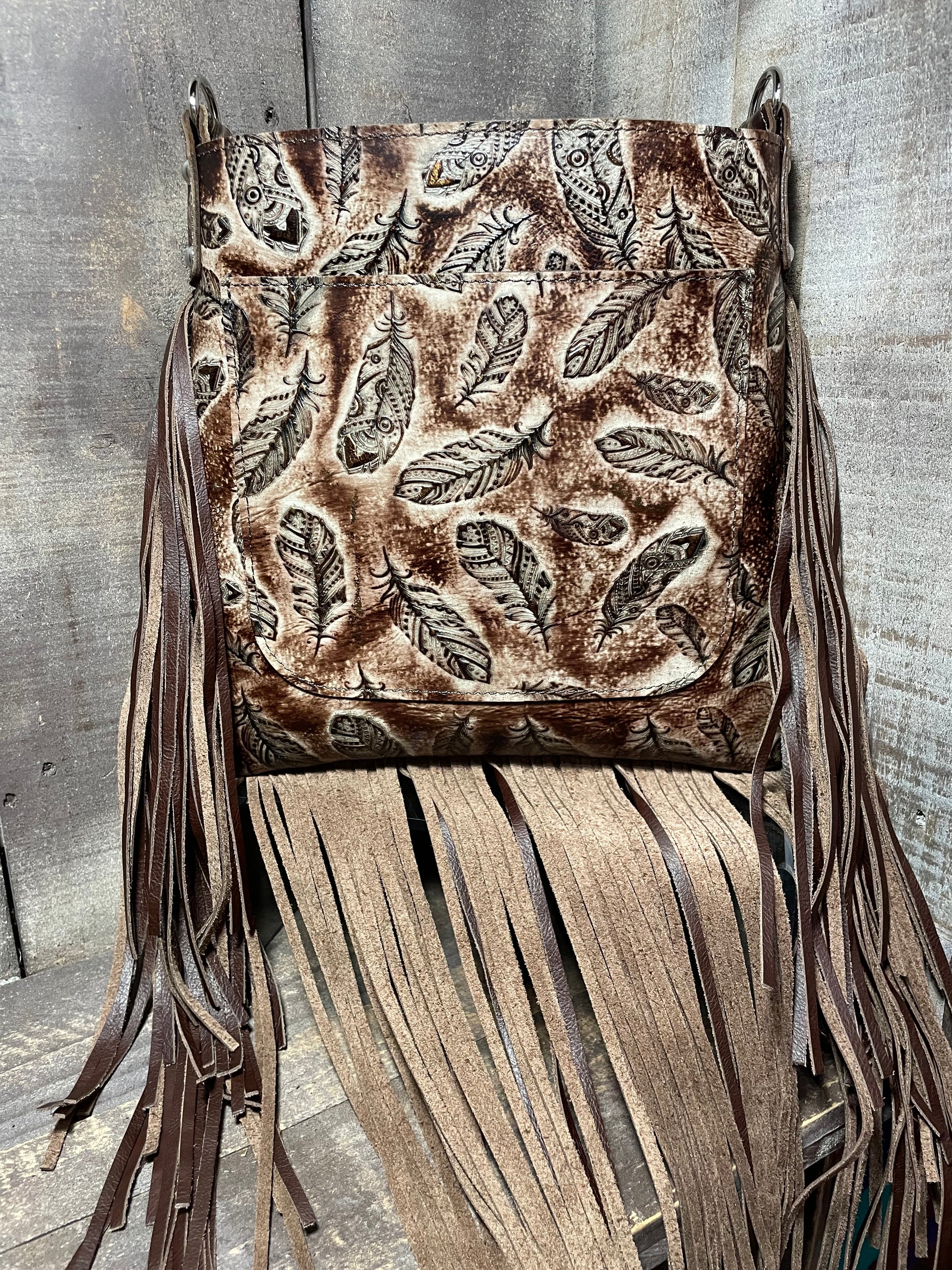 American Darling Half Moon Cowhide Purse