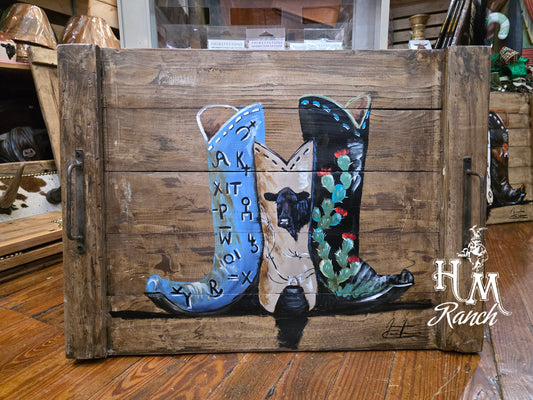 Angus Boots Oversized Noodleboard, Jennifer Casebeer Art