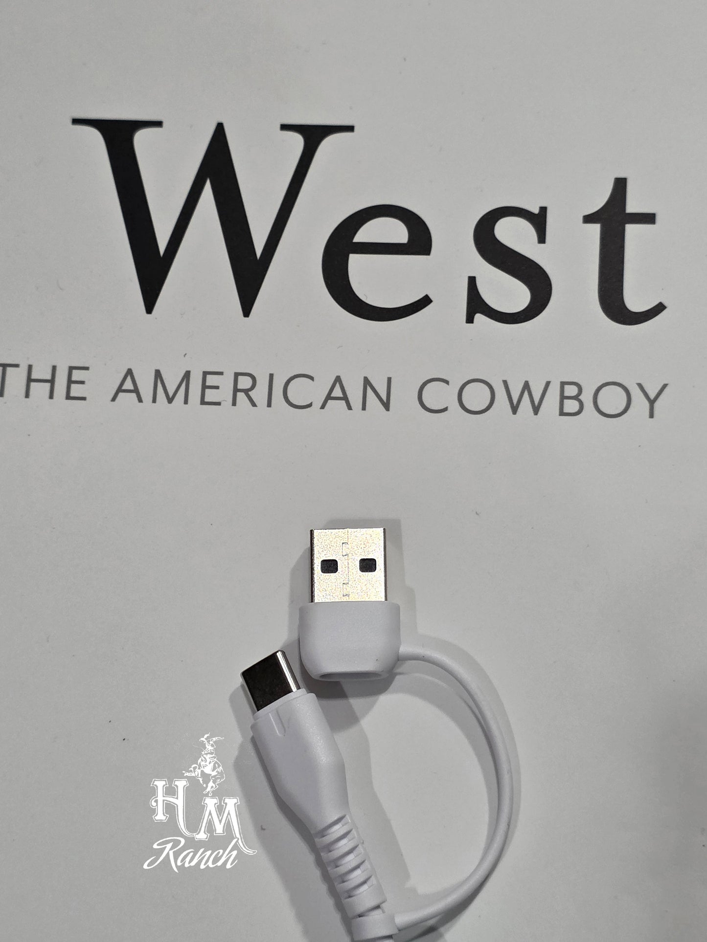 Cowgirl Charging Cable, Two-Tone Turquoise Silver