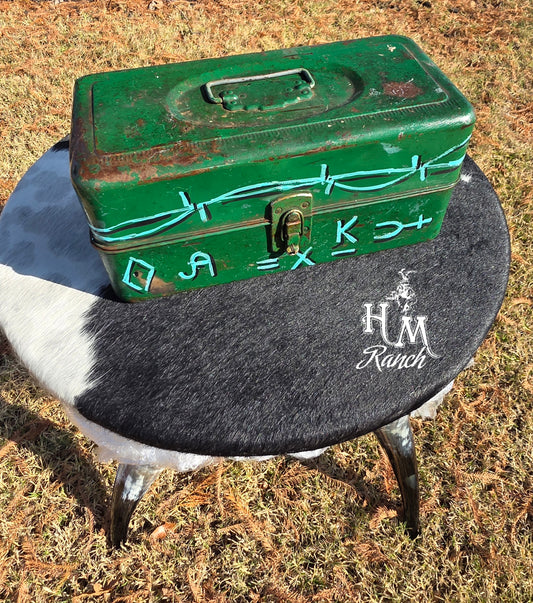 Vintage Brands Metal Toolbox, Jennifer Casebeer Art