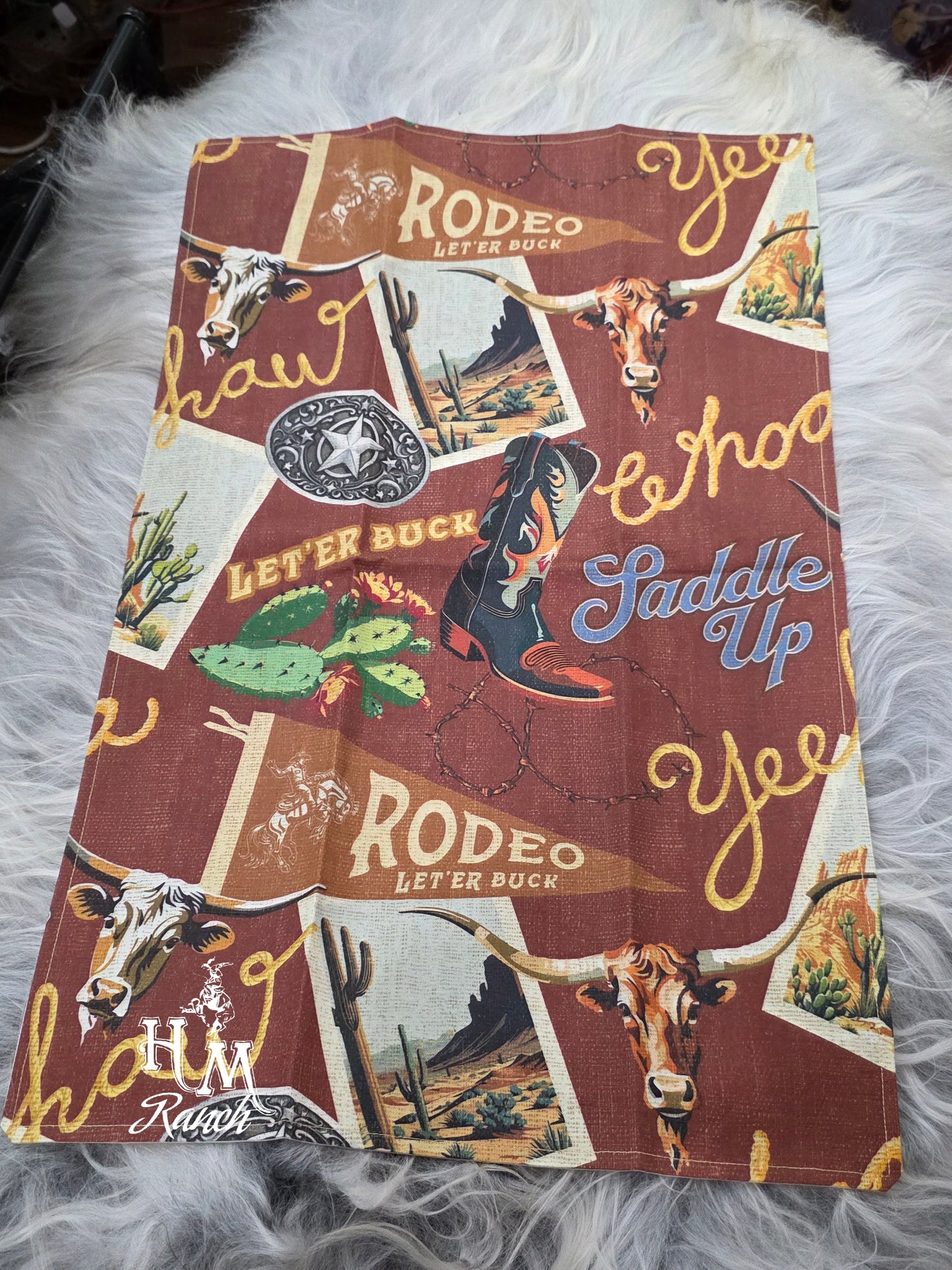 Yee-haw, Let'er Buck Kitchen Hand Towel