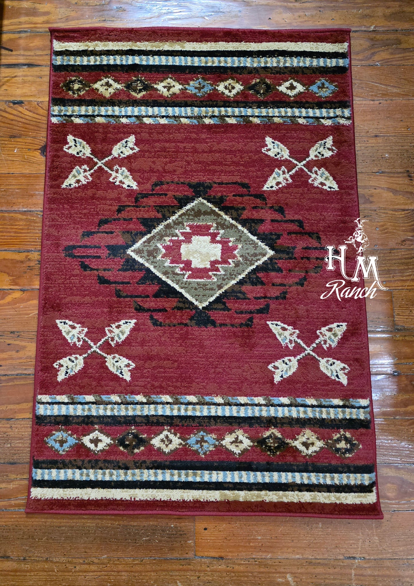 Wyoming Arrowhead Area Rug, Red