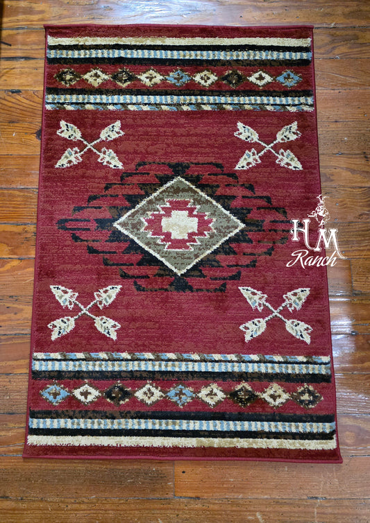 Wyoming Arrowhead Area Rug, Red