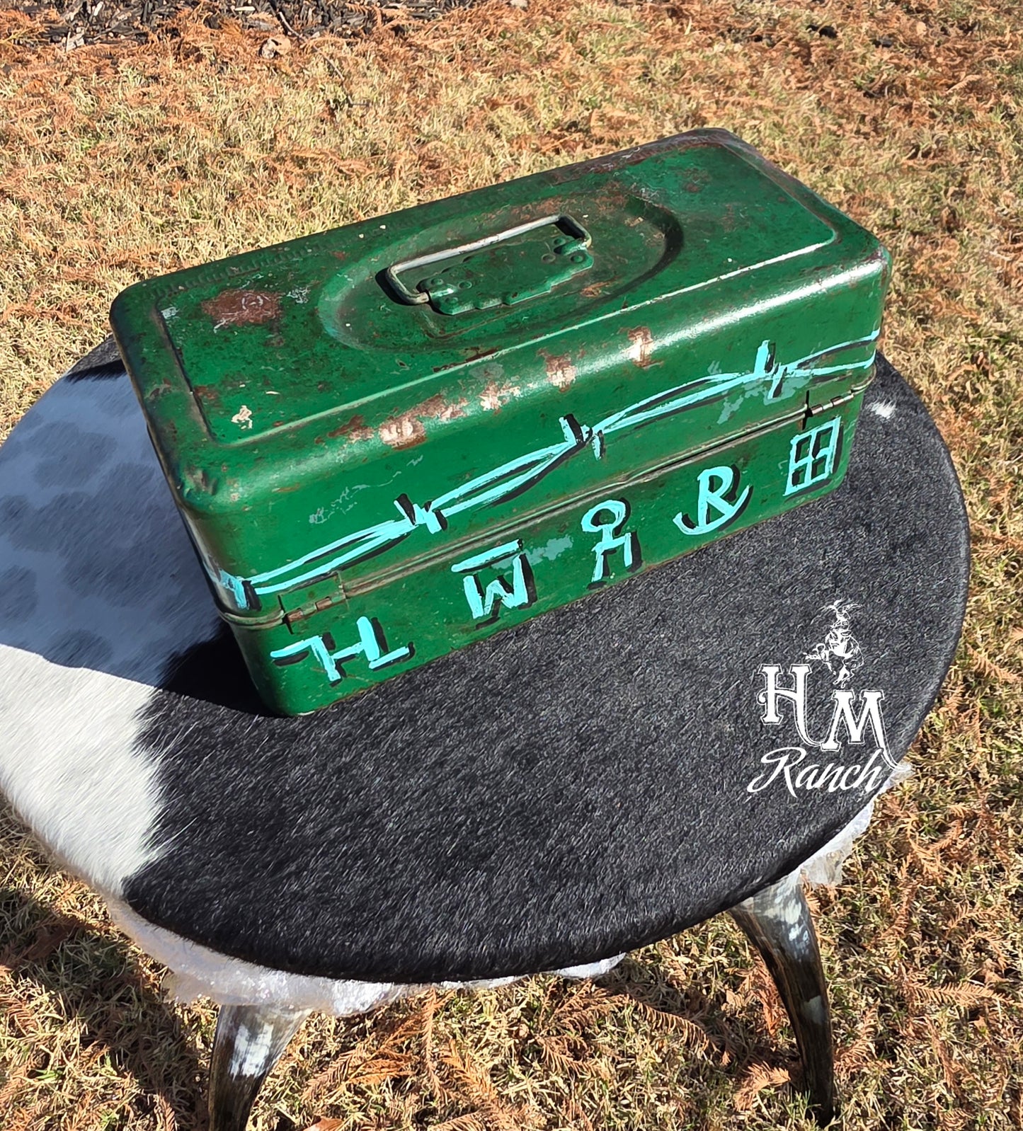 Vintage Brands Metal Toolbox, Jennifer Casebeer Art
