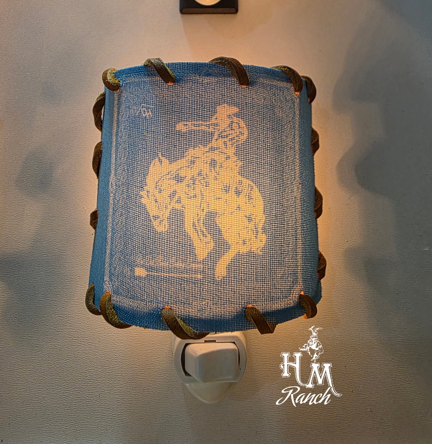 Western Nightlight, Blue Turquoise Bandana Bronc