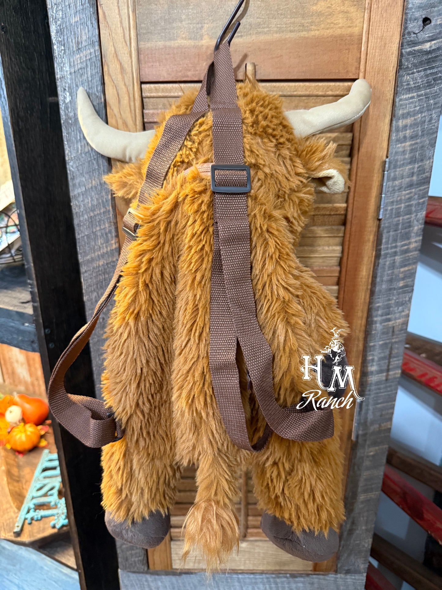 Plush animal backpack