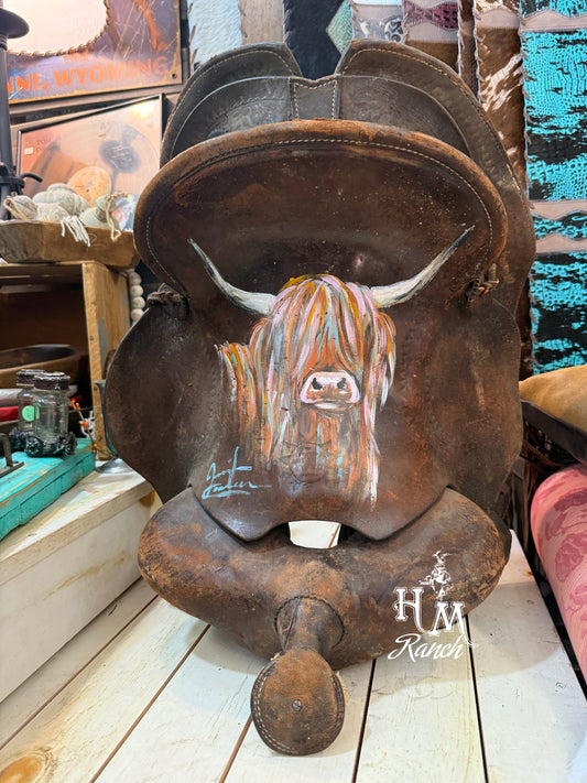 Jennifer Casebeer Art Highland on Vintage Saddle #108