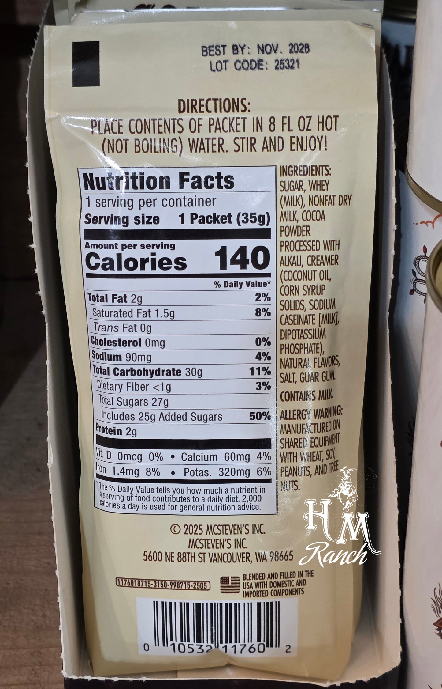 Cowboy Christmas Cocoa, Packet