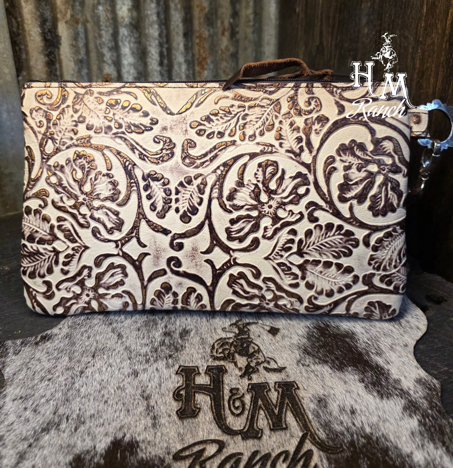 Bank or Makeup Bag, Horse Head, Ivory