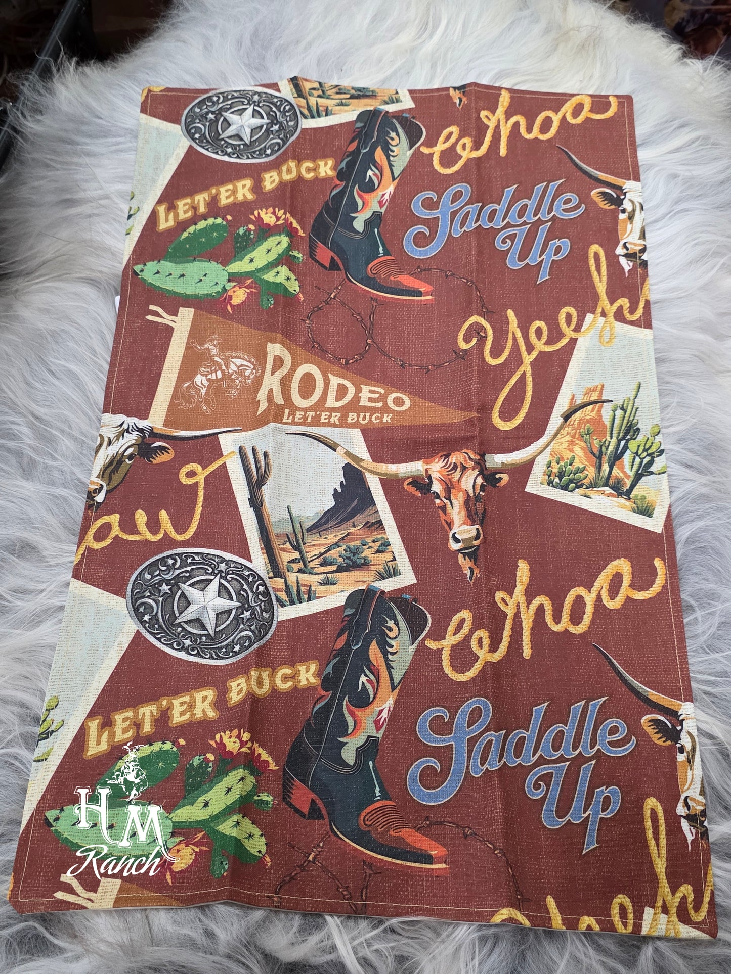 Yee-haw, Let'er Buck Kitchen Hand Towel